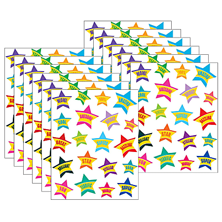 Teacher Created Resources® Stickers, Star Rewards, 120 Stickers Per Pack, Set Of 12 Packs