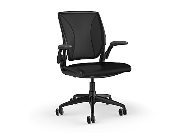 Humanscale Diffrient World - Chair - task - ergonomic - armrests - L-shaped - tilt - swivel - black