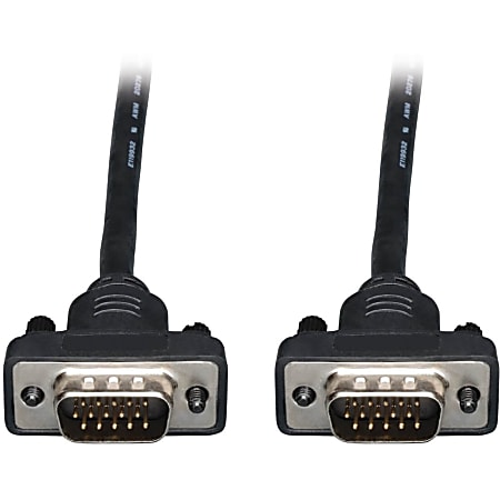 Eaton Tripp Lite Series Low-Profile VGA High-Resolution RGB Coaxial Cable (HD15 M/M), 6 ft. (1.83 m) - P502006SM