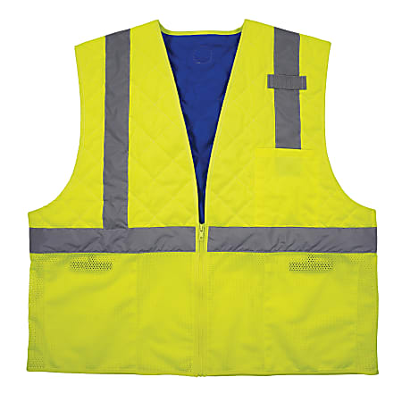 Ergodyne Chill-Its 6668 Hi-Vis Safety Cooling Vest, 2XL, Lime
