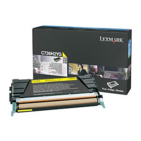 Lexmark Yellow High Yield Toner Cartridge - Laser - 10000 Page - Yellow