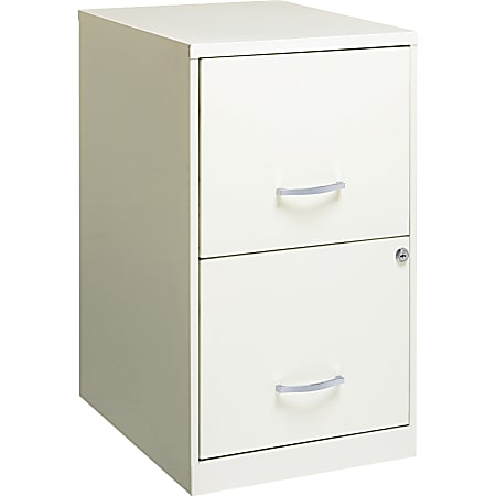 NuSparc 18" 2-drawer File Cabinet, White, 1 Each