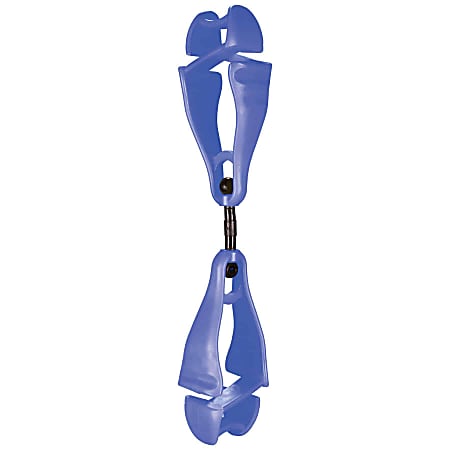 Ergodyne Squids 3420 Swiveling Dual-ClipGlove Holders, 5-1/2", Blue, Pack Of 100 Holders