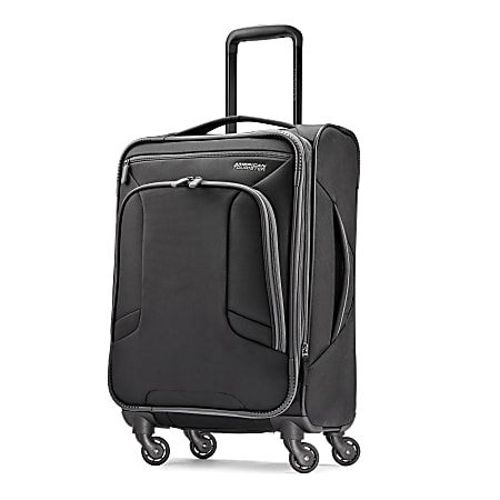 American Tourister® 4 KIX Rolling Spinner, 20 1/4"H x 14"W x 8"D, Black/Gray