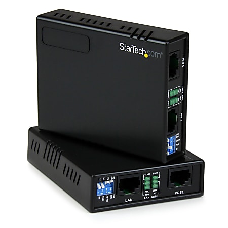 StarTech.com 10/100 VDSL2 Ethernet Extender Kit over Single Pair Wire - 1km - Extend your 10/100Mbps network by up to 1km over Ethernet or RJ11 phone lines - Network Extender - Ethernet Extender - LAN Extender - Ethernet over Phone - Short Haul Modem