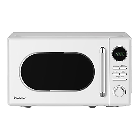 Magic Chef 700-Watt Retro Countertop Microwave, 0.7 Cu. Ft., White