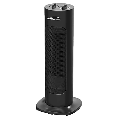 Brentwood® H-C1618 1,500-Watt-Max Portable Oscillating Ceramic Tower Electric Space Heater, Black