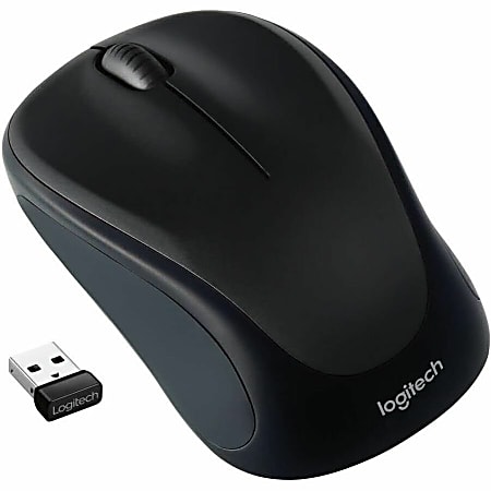 Logitech Wireless Mouse M317 - Black - Optical - Wireless - Black - USB - Scroll Wheel - 2 Button(s) - Symmetrical - 1