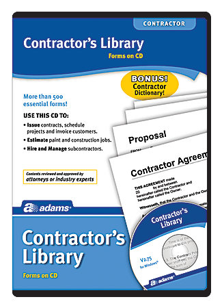 Adams® Contractor's Library, CD