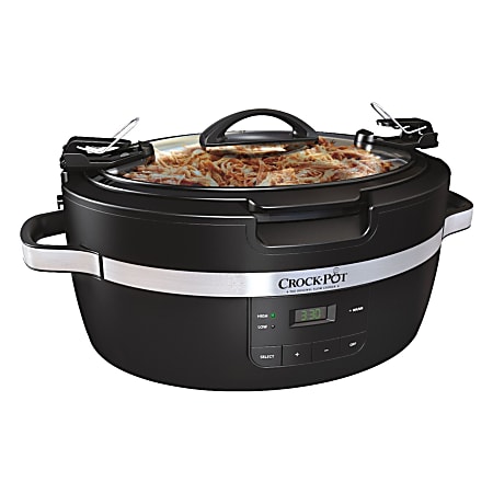 Crock-Pot 6 Qt Thermoshield Digital Slow Cooker, Black