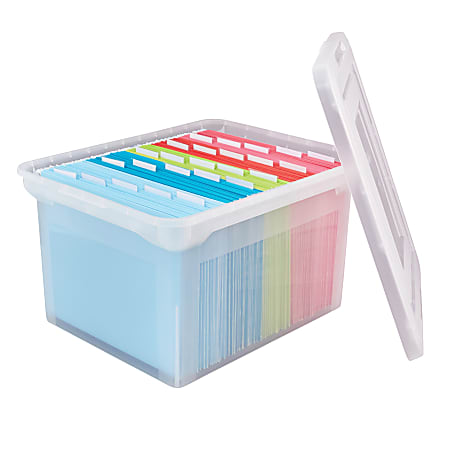 Office Depot Brand Small Storage Bin 5 H x 11 12 W x 7 78 D Assorted Colors  - Office Depot