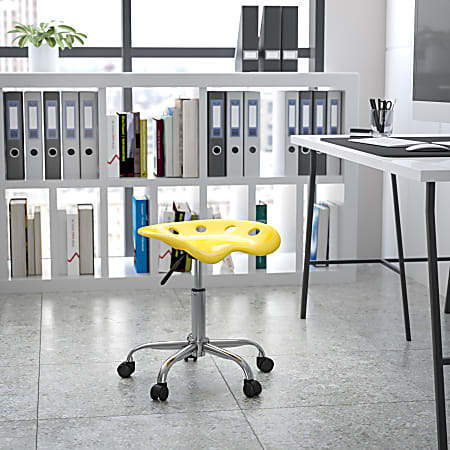 Flash furniture vibrant black and chrome drafting stool with tractor seat clearance