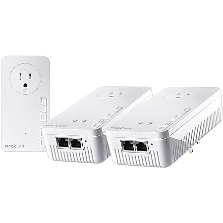 devolo Magic 2 WiFi next Multiroom Kit - 2 - 2 x Network (RJ-45) - 2000 Mbit/s Powerline - 1600 ft Distance Supported - IEEE 802.11 a/b/g/n/ac/k/r/v - Gigabit Ethernet - Wireless LAN - 1.17 Gbit/s Wireless Transmission Speed - Yes
