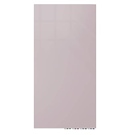 Ghent Aria Low-Profile Magnetic Glass Whiteboard, 60" x 36", Lilac Gray