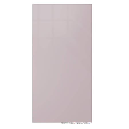 Ghent Aria Low-Profile Magnetic Glass Whiteboard, 60" x 36", Lilac Gray
