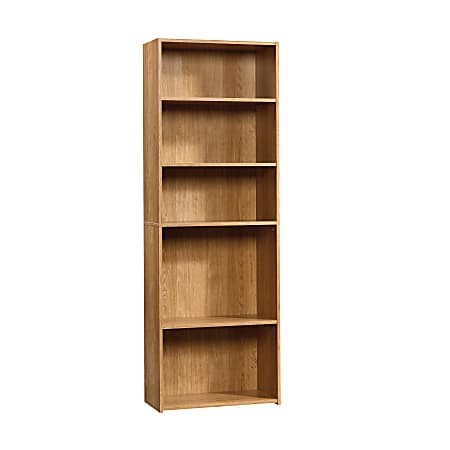 Sauder® Beginnings 71 3/16"H 5-Shelf Transitional Bookcase, Oak/Light Finish, Standard Delivery