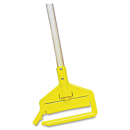 Rubbermaid Commercial 60 Invader Wet Mop Handle 60 Length Yellow Hardwood 1  Each - Office Depot