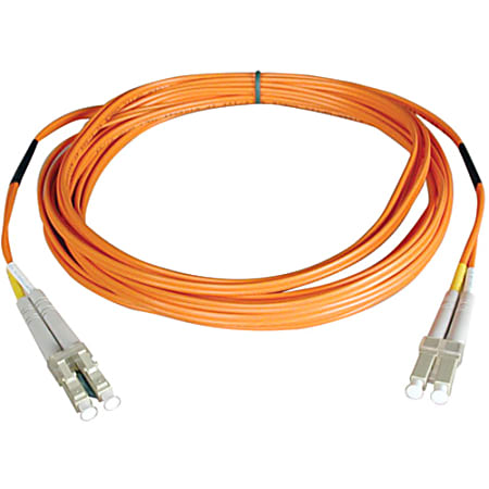 Tripp Lite 30M Duplex Multimode 50/125 Plenum Fiber Optic Patch Cable LC/LC 100' 100ft 30 Meter - 100 ft Fiber Optic Network Cable for Network Device - First End: 2 x LC Male Network - Second End: 2 x LC Male Network - Patch Cable - Orange