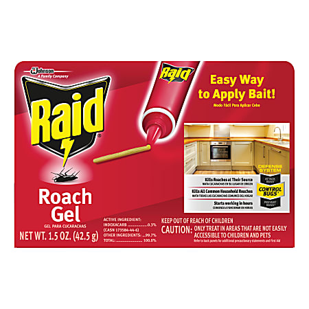Raid® Roach Gel, 1.5 Oz, Pack Of 8 Tubes