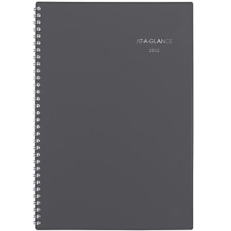 AT-A-GLANCE® DayMinder Weekly/Monthly Planner, 5" x 8", Gray, January To December 2022, GC20007