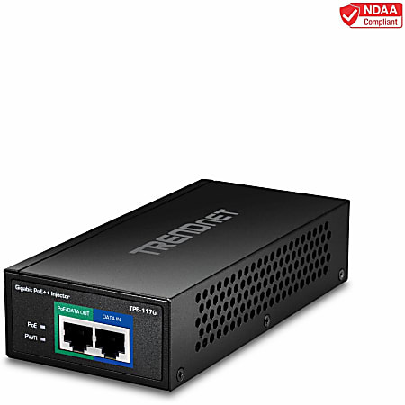 TRENDnet Gigabit PoE Injector Supplies PoE 15.4W PoE 30W or