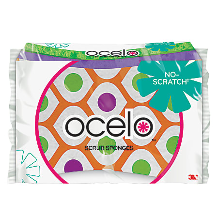 O-Cel-O™ Scrub Sponge, Assorted Colors, Pack Of 2