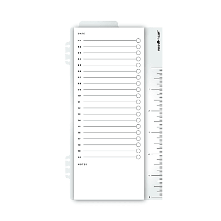 Russell & Hazel To-Do List With Bookmark Insert, 4-3/16" x 7-3/16", Black