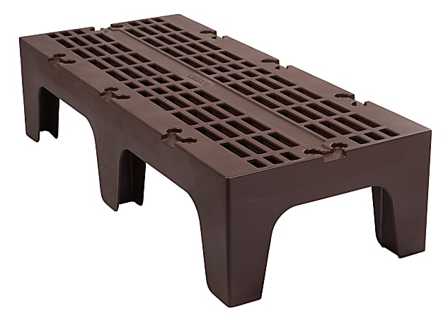 Cambro Vented Dunnage Rack, 12"H x 21"W x 48"D, Dark Brown