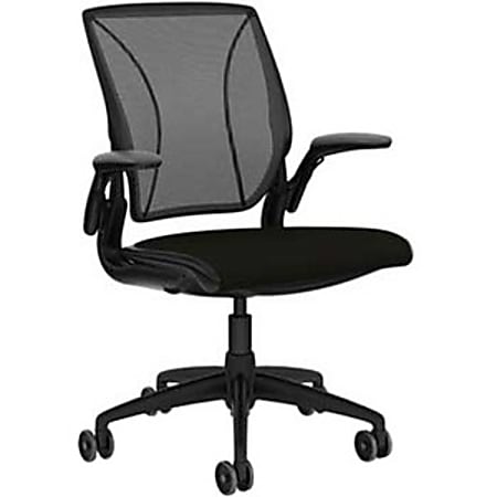 Humanscale Diffrient World Chair - Black Seat - Black Back - Black Frame - 26" Width