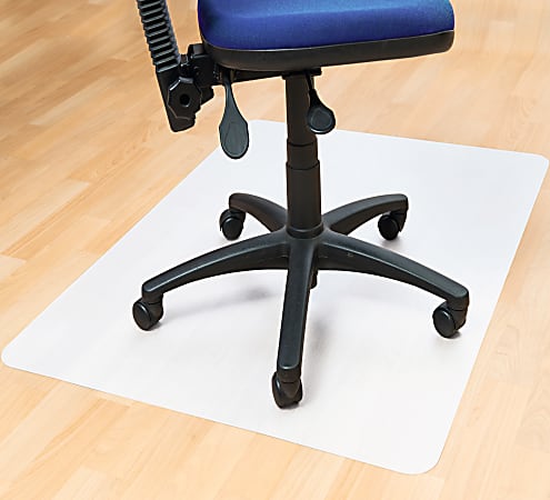 Floortex® Cleartex® Polypropylene Rectangular Anti-Slip Chair Mat, Hard Floors, 29" x 46", White