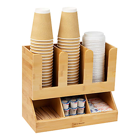 Mind Reader Bali Collection 6-Compartment 2-Tier Condiment