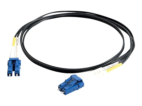 C2G 5m LC-LC 9/125 Duplex Single Mode OS2 Fiber Cable - Black - 16ft - Patch cable - LC single-mode (M) to LC single-mode (M) - 5 m - fiber optic - duplex - 9 / 125 micron - OS2 - black