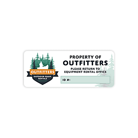 Custom Outdoor Weatherproof Full-Color Labels, 1" x 2-1/2", Box Of 125 Labels