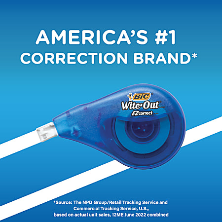 BIC Wite Out Mini Correction Tape White Pack Of 12 Dispensers