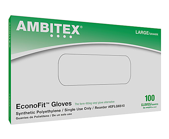 Tradex International Cotton/Polymer Gloves, Large, Clear, Box Of 100