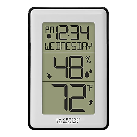 La Crosse Technology® Battery-Powered LCD Wireless Digital Weather Thermometer Station With Hygrometer And Calendar