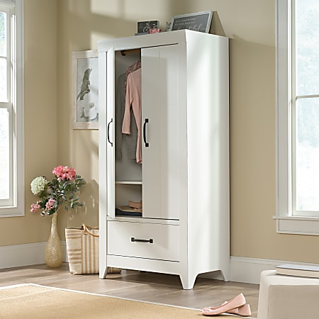 Sauder Adept Storage Armoire White Office Depot
