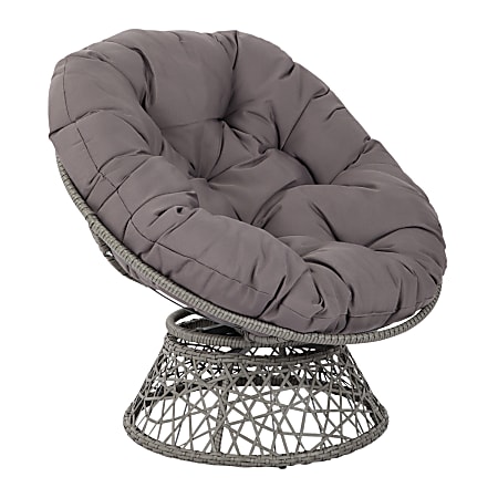 Office Star™ Papasan Chairs, Gray/Gray