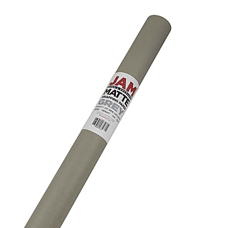 JAM Paper® Wrapping Paper, Matte, 25 Sq Ft, Slate Gray