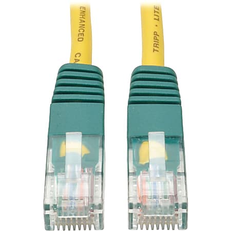 Tripp Lite Cat5e 350 MHz Crossover Molded (UTP) Ethernet Cable (RJ45 M/M) PoE Yellow 10 ft. (3.05 m) - Category 5e for Network Device - 10ft - 1 x RJ-45 Male Network - 1 x RJ-45 Male Network - Yellow
