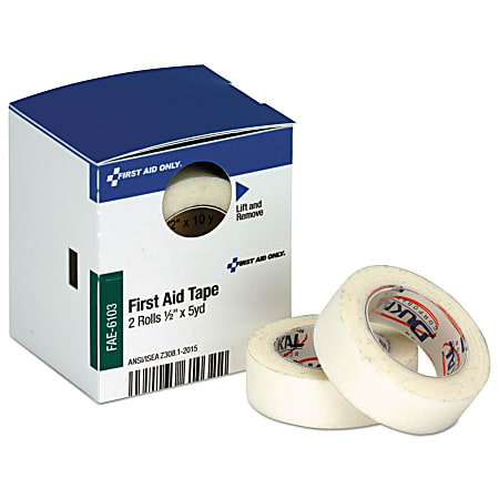First Aid Only First Aid Tape Refill For SmartCompliance General Business Cabinets, 1/2" x 5 Yd., Box Of 2 Rolls
