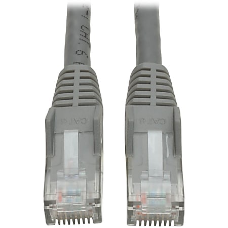 Eaton Tripp Lite Series Cat6 Gigabit Snagless Molded (UTP) Ethernet Cable (RJ45 M/M), PoE, Gray, 6 ft. (1.83 m) - N201006GY