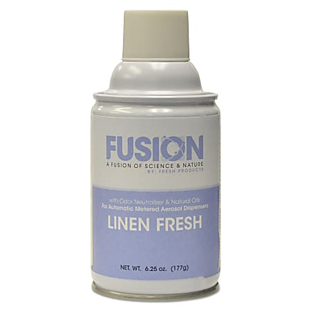 Fresh Products Fusion Metered Aerosols, Linen Fresh Scent, 6.25 Oz, Pack Of 12 Aerosols