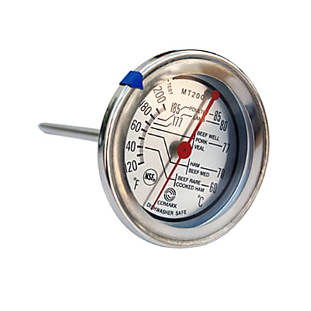 Comark Meat Thermometer, 2 3/4" Dial, Silver