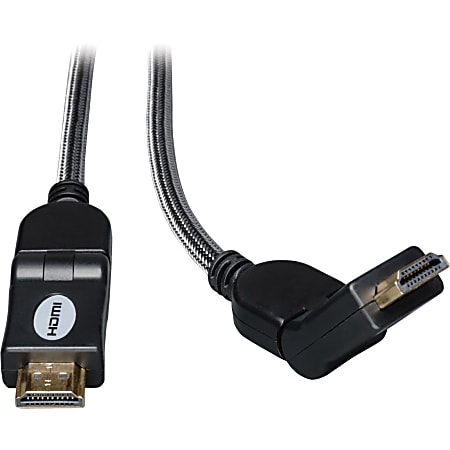 Tripp Lite 10ft High Speed HDMI Cable Digital Video with Audio Swivel Connectors 4K x 2K M/M 10' - HDMI - 10 ft - 1 x HDMI Male - 1 x HDMI Male - Shielding