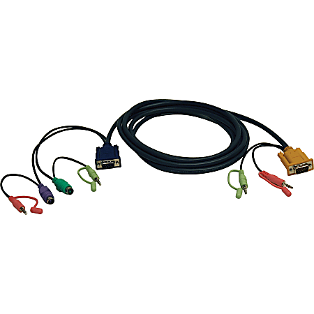 Tripp Lite Cable Kit for B006-VUA4-K-R KVM Switch, 10', Dark Gray