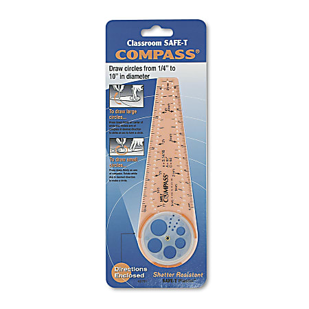 Classroom Safe-T Products Plastic Compass Set of 3
