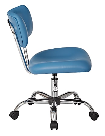 Office Star Avenue Six Vista Bonded Leather Task Chair BlueSilver ...