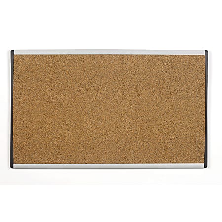 Quartet® ARC™ Colored Cubicle Cork Bulletin Board, 30" x 18", Aluminum Frame With Silver Finish