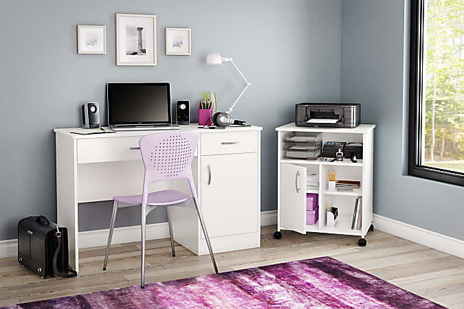 South Shore Axess Printer Cart, Pure White